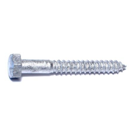 Midwest Fastener Lag Screw, 5/16 in, 2-1/2 in, Steel, Hot Dipped Galvanized Hex Hex Drive, 100 PK 05569